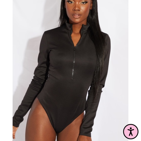 Pretty Littke Thing scuba high neck bodysuit. Worn a couple of times - Picture 1 of 5